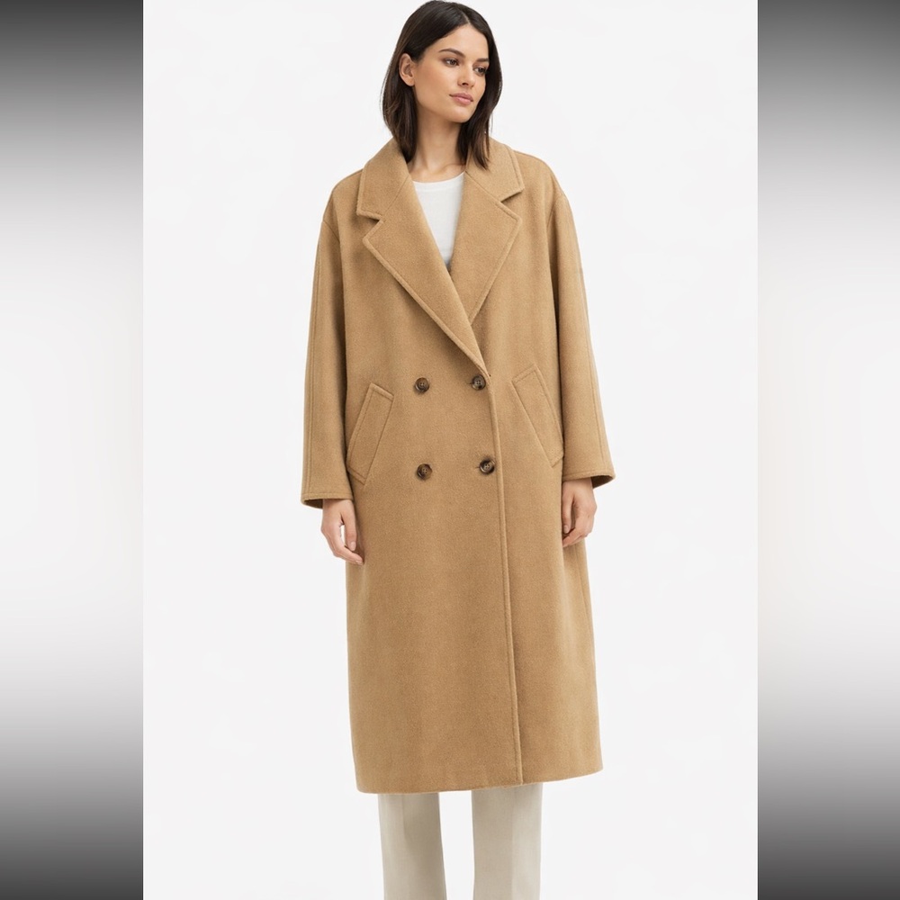 Vintage Max Mara Camel Wool Coat Oversized Icon Silhouette Made in Italy Luxury